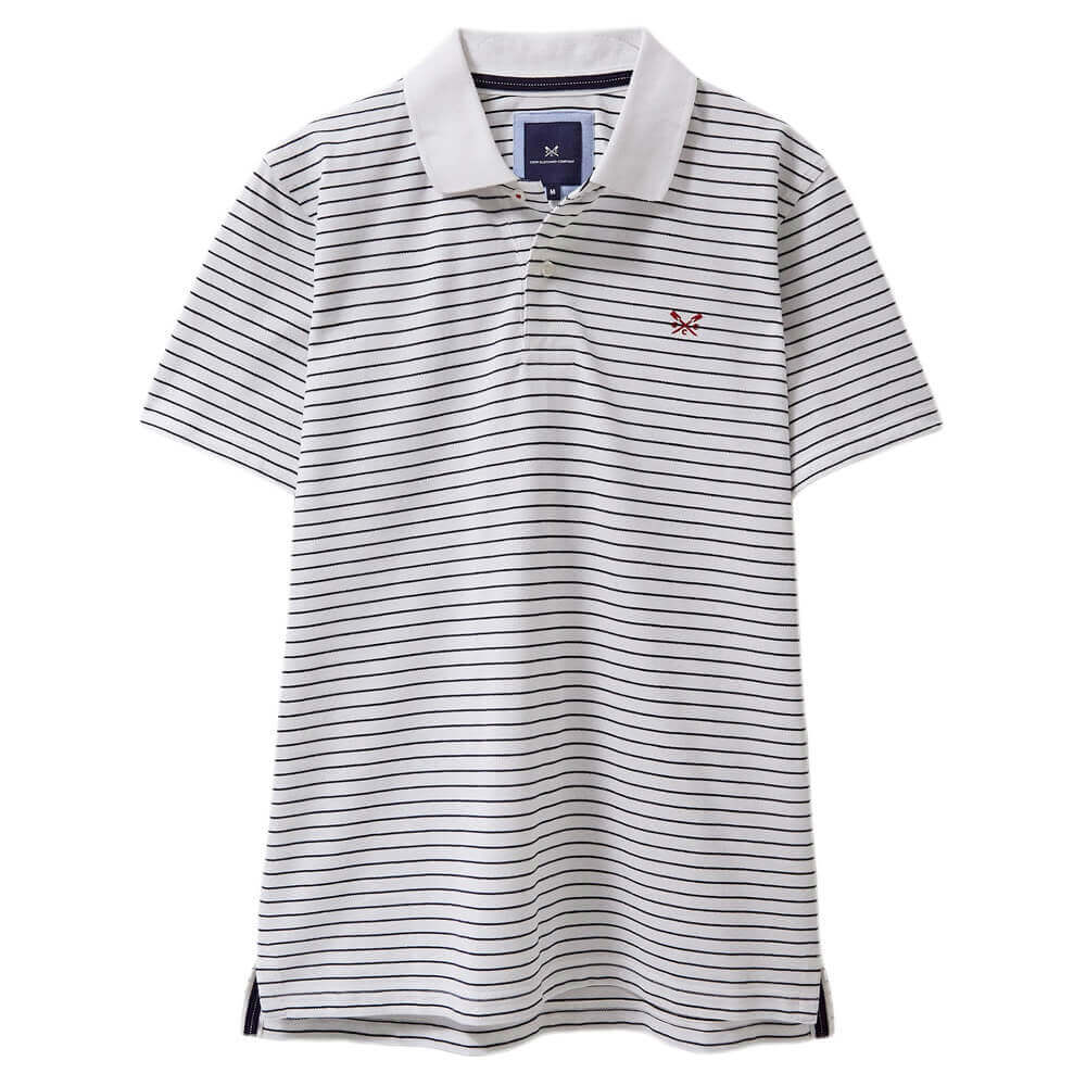 Crew Yarn Dye Ribbed Collar Pique Polo Shirt